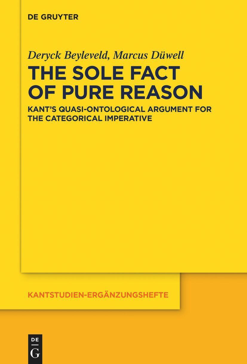 Cover: 9783110996791 | The Sole Fact of Pure Reason | Marcus Düwell (u. a.) | Taschenbuch