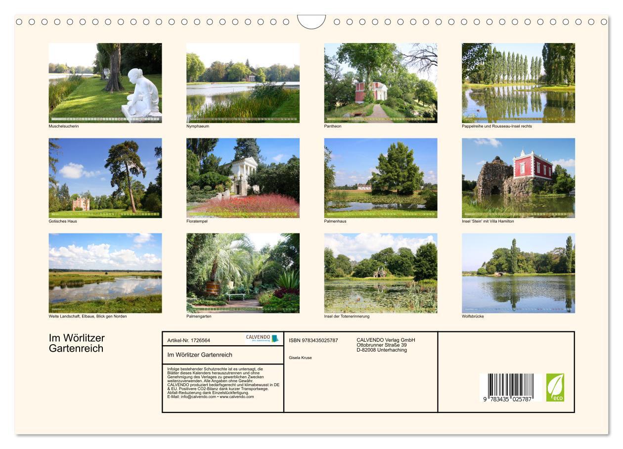 Bild: 9783435025787 | Im Wörlitzer Gartenreich (Wandkalender 2025 DIN A3 quer), CALVENDO...