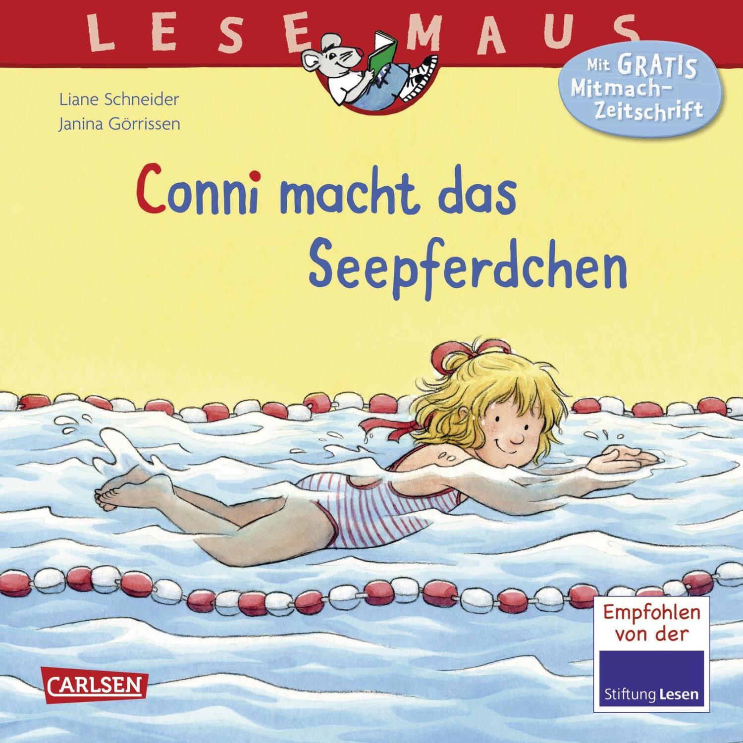 Cover: 9783551084163 | Conni macht das Seepferdchen (Neuausgabe) | Liane Schneider | Lesemaus