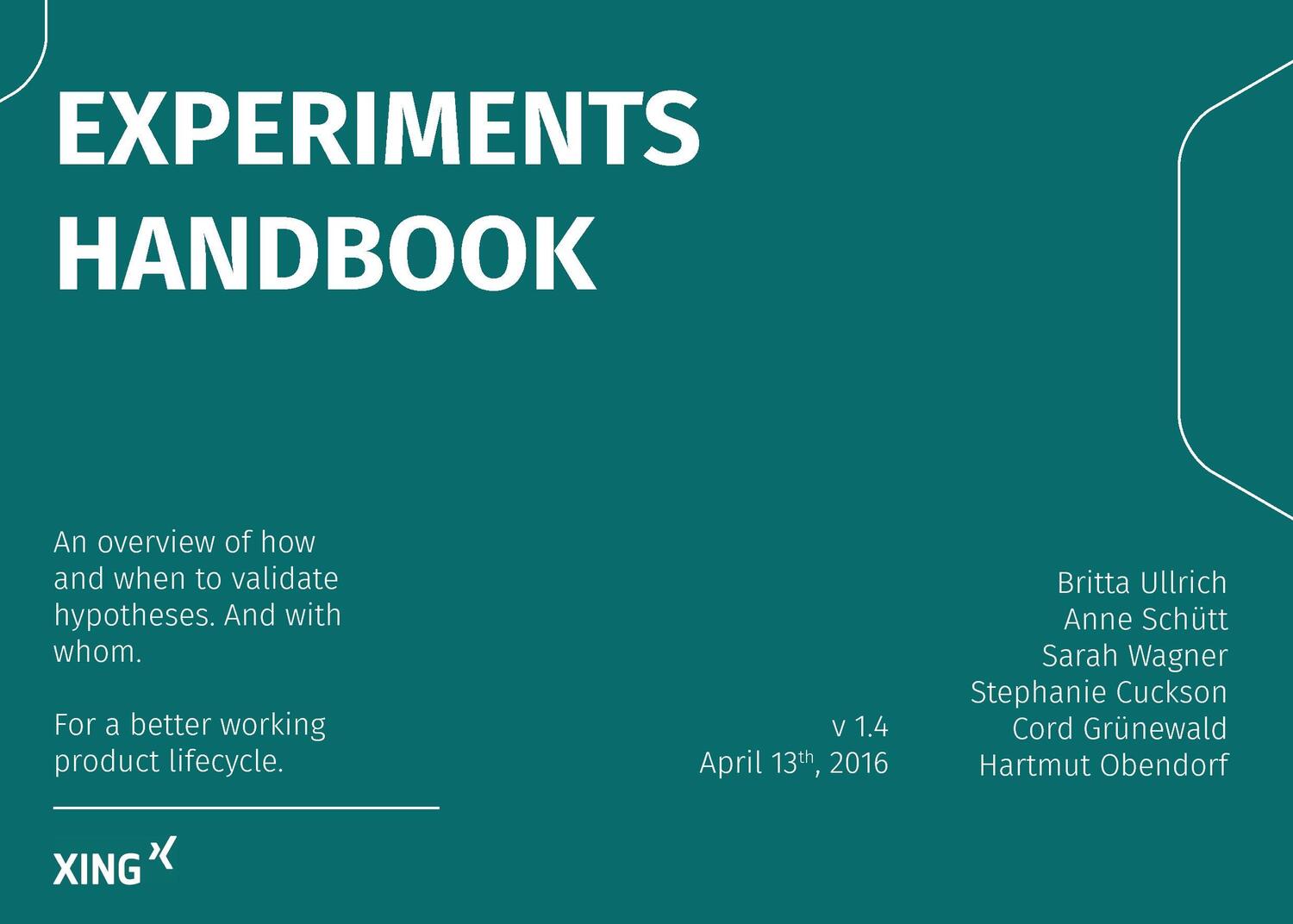 Cover: 9783839187661 | Experiments Handbook | Britta Ullrich (u. a.) | Taschenbuch | Englisch