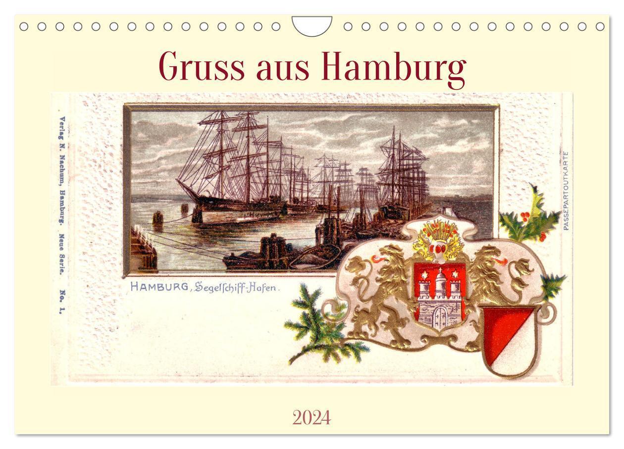 Cover: 9783675910492 | Gruss aus Hamburg (Wandkalender 2024 DIN A4 quer), CALVENDO...