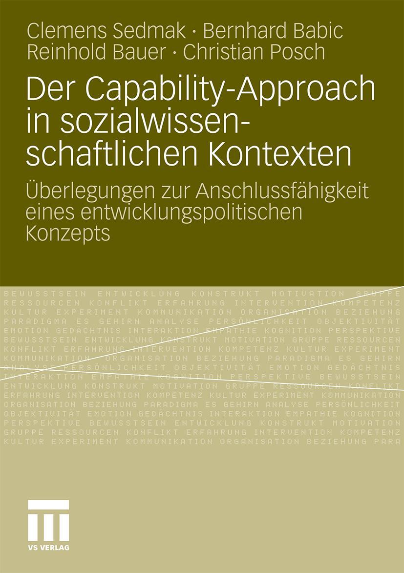 Cover: 9783531176376 | Der Capability-Approach in sozialwissenschaftlichen Kontexten | Buch