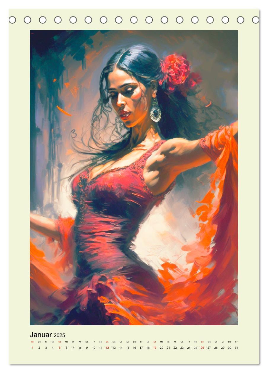 Bild: 9783435873364 | Flamenco. Anmutige Tänzerinnen. Illustrationen (Tischkalender 2025...