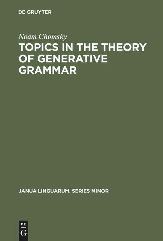 Cover: 9789027931221 | Topics in the Theory of Generative Grammar | Noam Chomsky | Buch