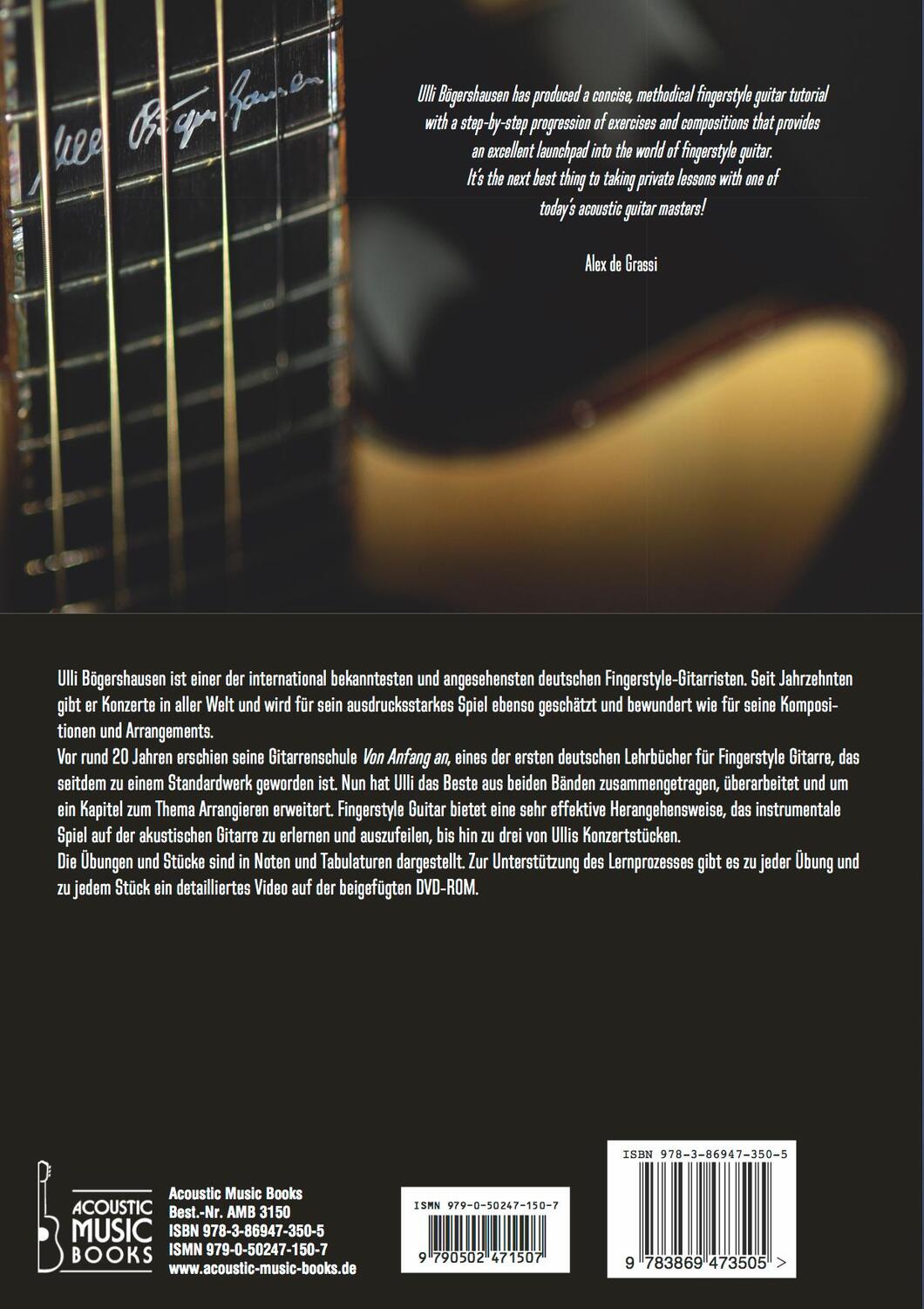 Rückseite: 9783869473505 | Fingerstyle Guitar von Anfang an | Ulli Bögershausen | Taschenbuch