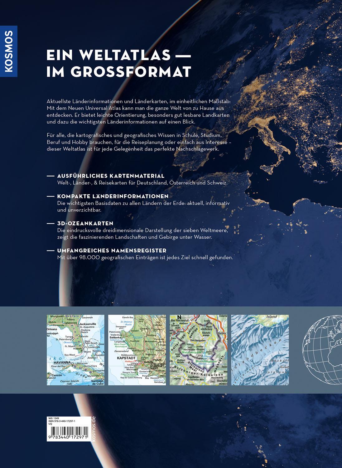 Rückseite: 9783989040151 | Kosmos Neuer Universal Atlas | Ein Atlas für die ganze Familie | Buch