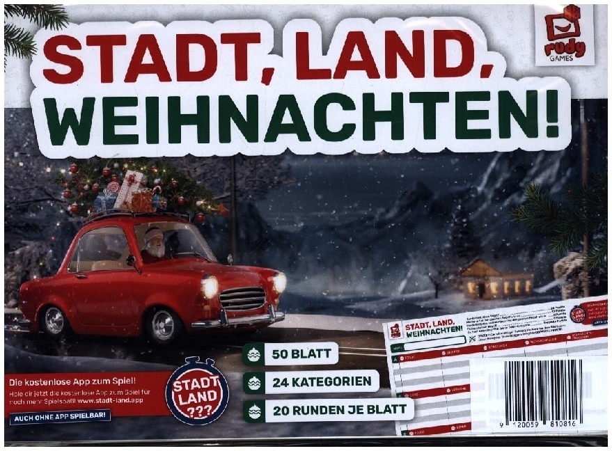 Cover: 9120059810816 | Stadt, Land, WEIHNACHTEN! (Motiv: Weihnachtsmann) | Spiel | 1179-1437