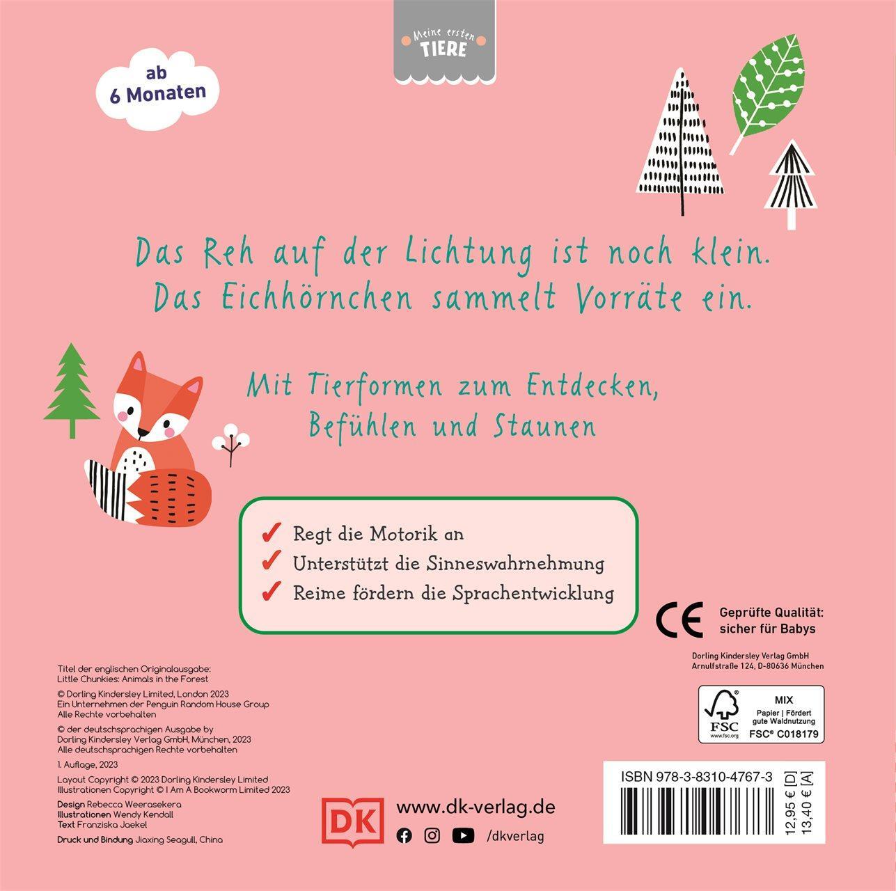 Rückseite: 9783831047673 | Meine ersten Tiere. Tiere im Wald | Franziska Jaekel | Buch | 12 S.