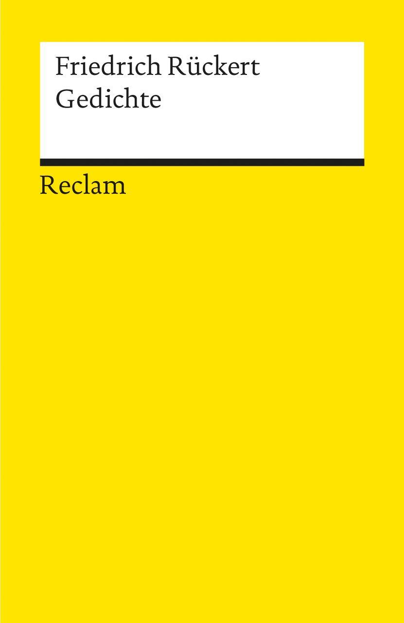 Cover: 9783150036723 | Gedichte | Friedrich Rückert | Taschenbuch | Deutsch | 2001