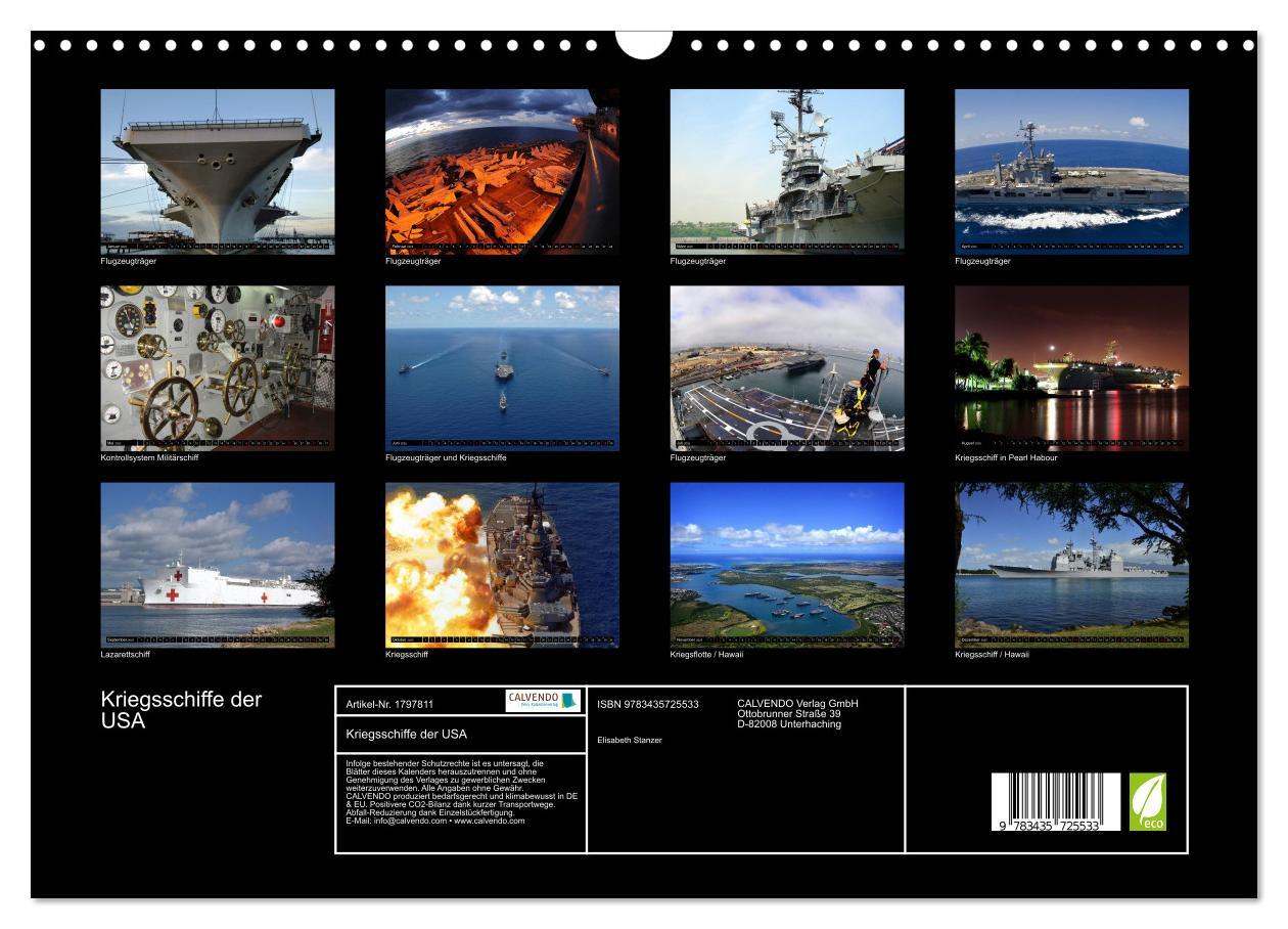 Bild: 9783435725533 | Kriegsschiffe der USA (Wandkalender 2025 DIN A3 quer), CALVENDO...