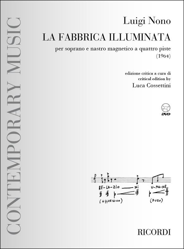 Cover: 9788875928629 | La Fabbrica Illuminata | Critical Ed. by Luca Cossettini | Luigi Nono