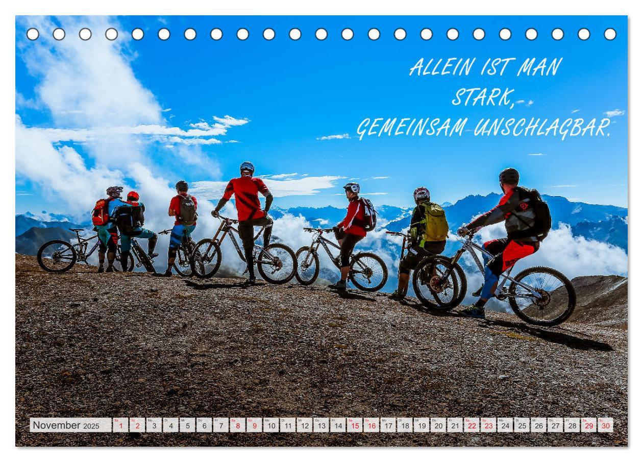 Bild: 9783435122110 | Positive Gedanken - Motivation und Mountainbike (Tischkalender 2025...