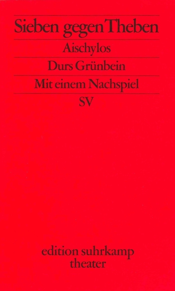 Cover: 9783518134313 | Sieben gegen Theben | Aischylos | Taschenbuch | Suhrkamp
