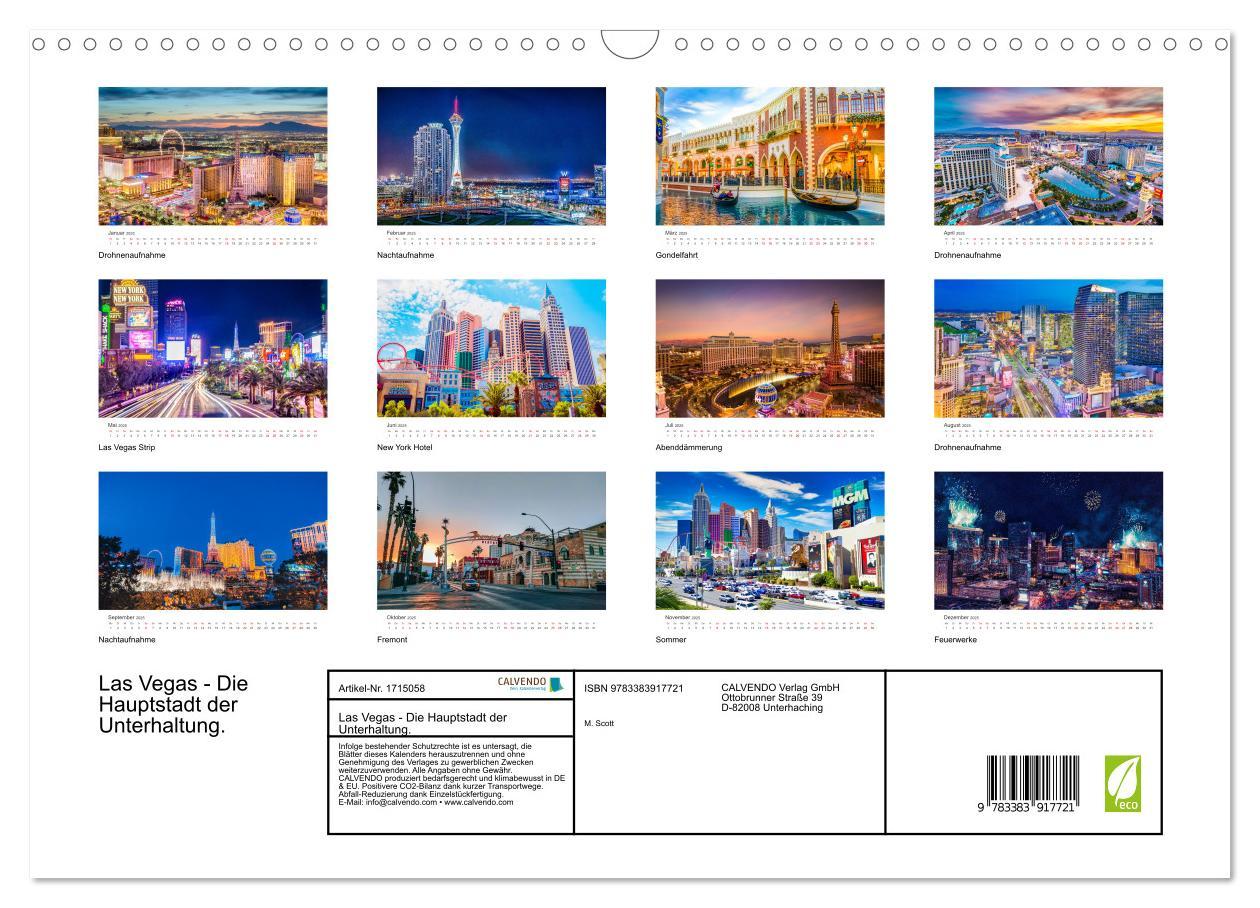 Bild: 9783383917721 | Las Vegas - Die Hauptstadt der Unterhaltung. (Wandkalender 2025 DIN...