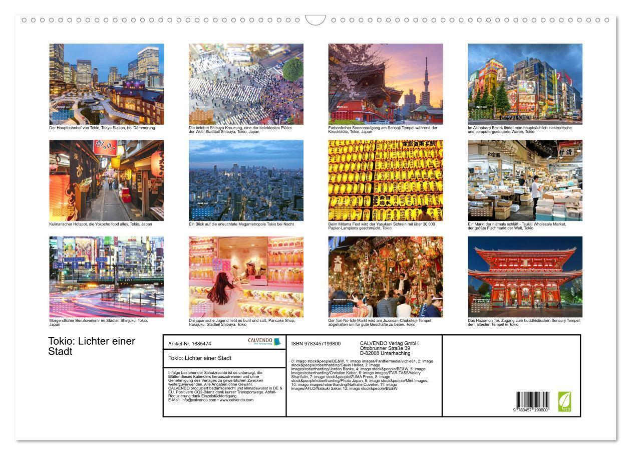 Bild: 9783457199800 | Tokio: Lichter einer Stadt (Wandkalender 2025 DIN A2 quer),...