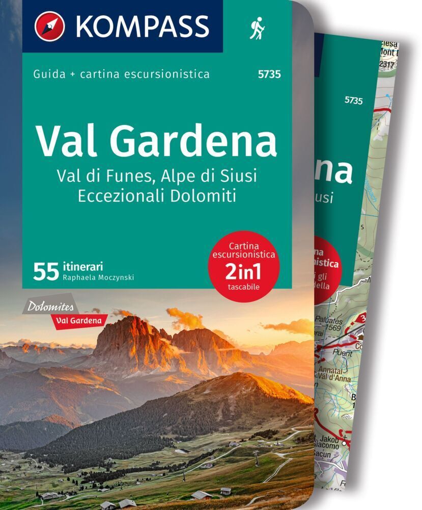 Cover: 9783991216308 | KOMPASS guida escursionistica Val Gardena, Val di Funes, Alpe di...