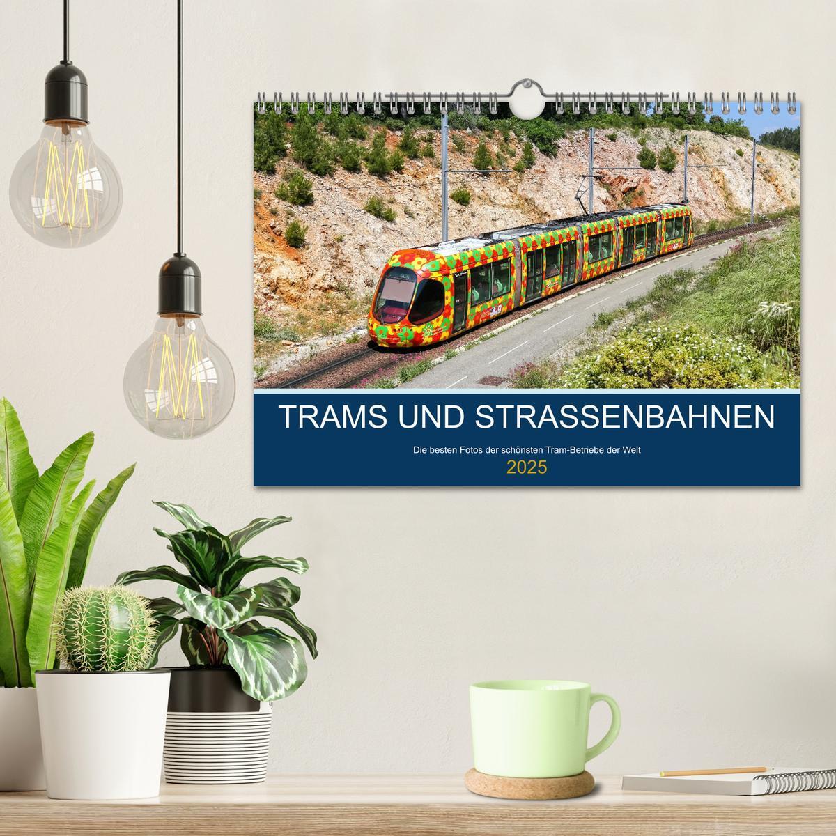 Bild: 9783435044856 | Trams und Straßenbahnen (Wandkalender 2025 DIN A4 quer), CALVENDO...