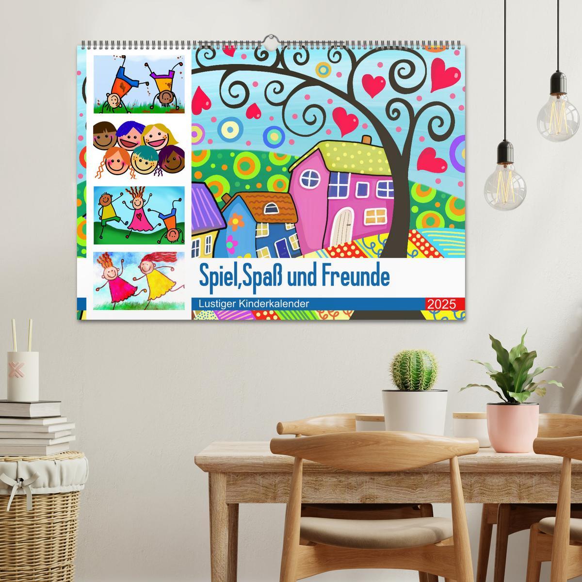 Bild: 9783435043255 | Spiel, Spaß und Freunde. Lustiger Kinderkalender (Wandkalender 2025...