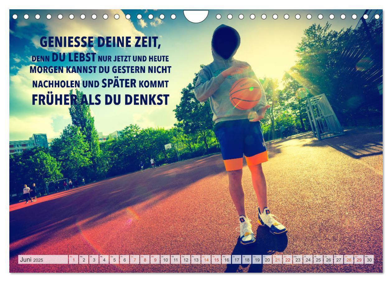 Bild: 9783435123377 | Positive Sprüche - Motivation und Basketball (Wandkalender 2025 DIN...