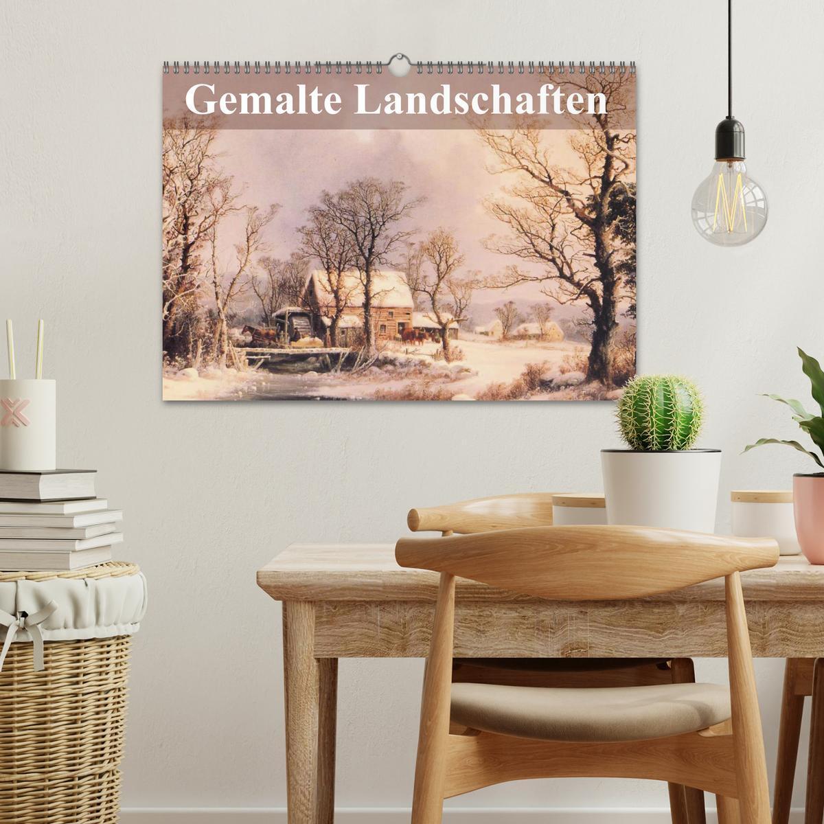 Bild: 9783435656356 | Gemalte Landschaften (Wandkalender 2025 DIN A3 quer), CALVENDO...