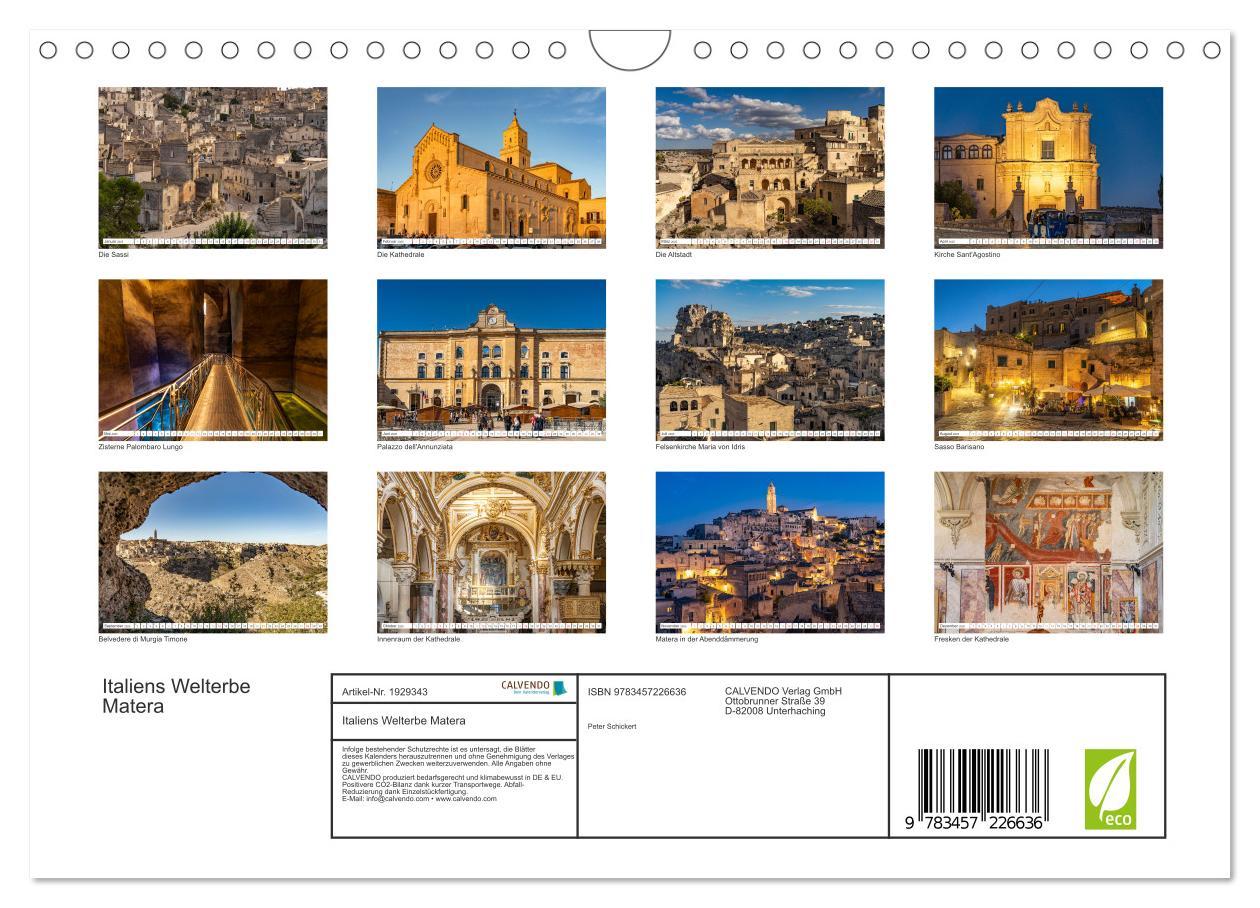 Bild: 9783457226636 | Italiens Welterbe Matera (Wandkalender 2025 DIN A4 quer), CALVENDO...