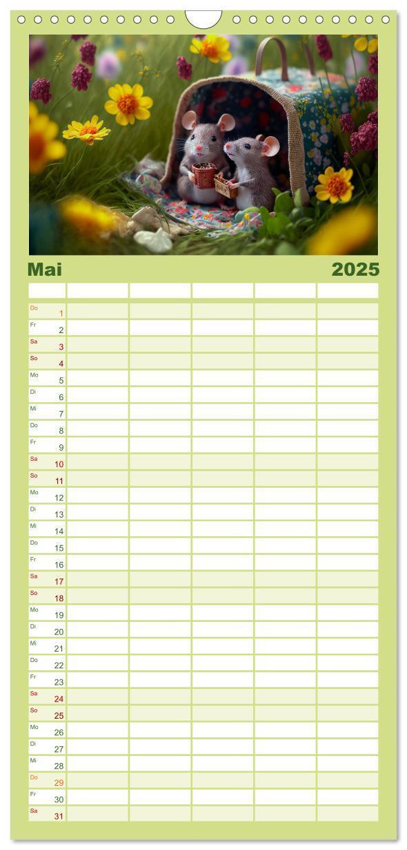 Bild: 9783457094273 | Familienplaner 2025 - Mäuse Freunde mit 5 Spalten (Wandkalender, 21...