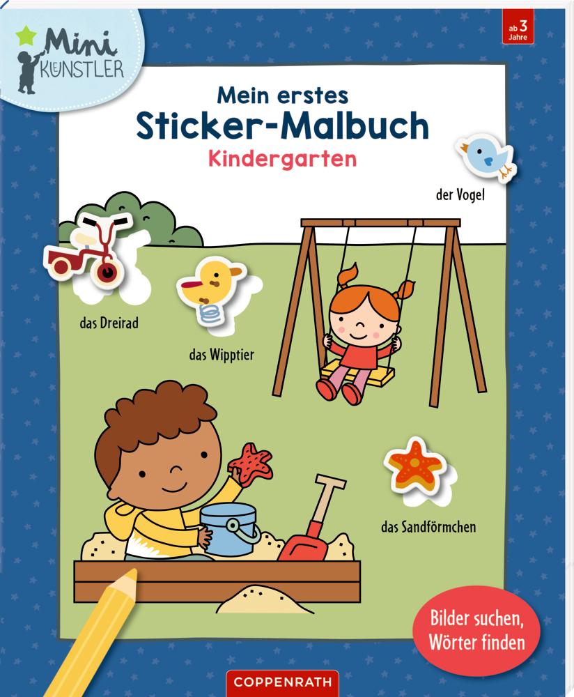 Cover: 9783649647577 | Mein erstes Sticker-Malbuch: Kindergarten | Deborah Van De Leijgraaf