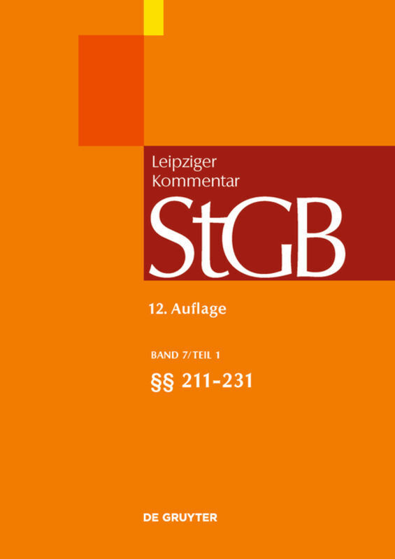 Cover: 9783899497885 | §§ 211-231 | Ruth Rissing-van Saan (u. a.) | Buch | LVII | Deutsch