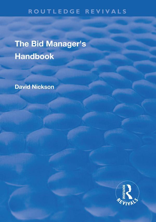 Cover: 9781138722477 | The Bid Manager's Handbook | David Nickson | Taschenbuch | Englisch