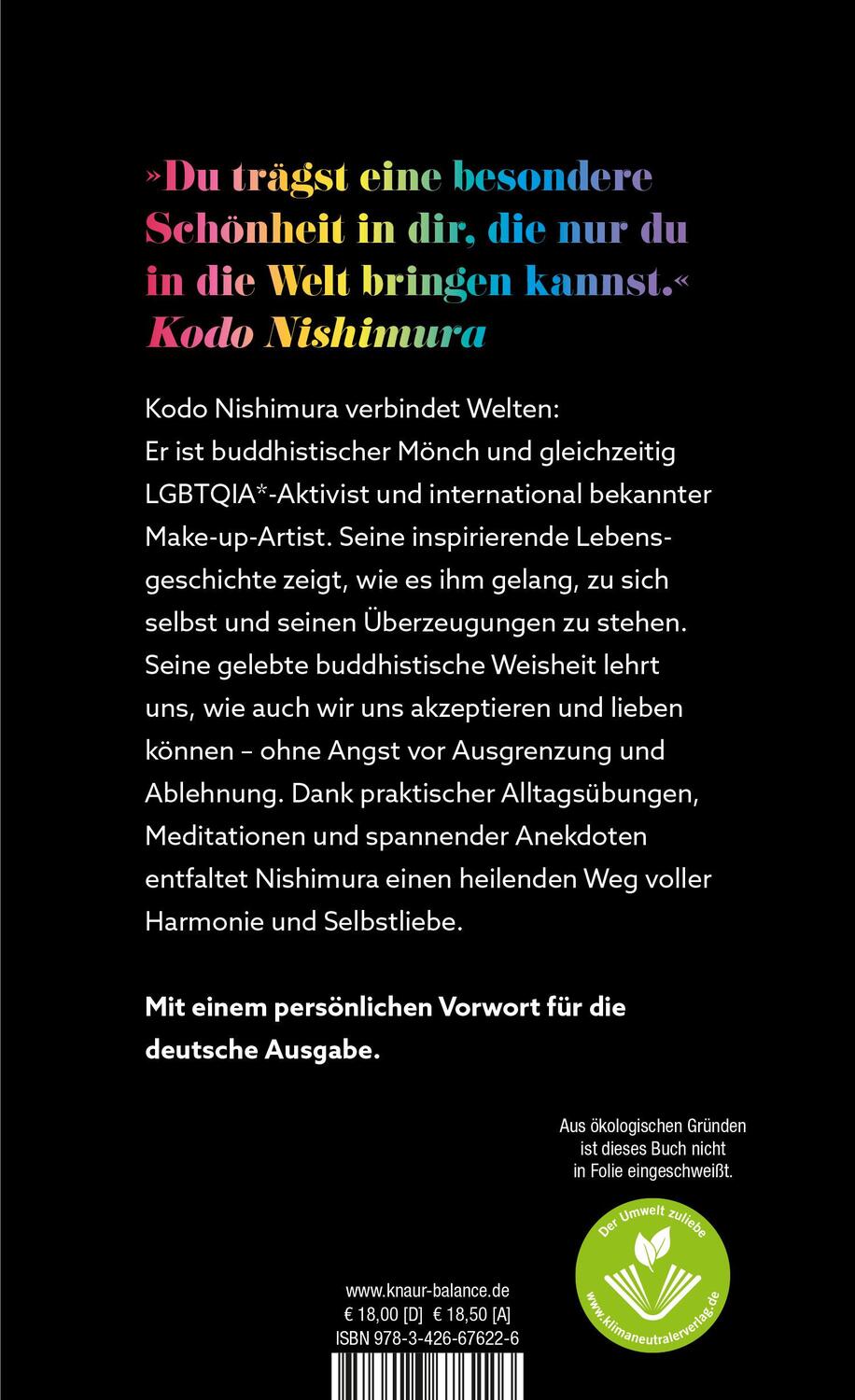 Rückseite: 9783426676226 | Der Mönch in High Heels | Kodo Nishimura | Buch | 240 S. | Deutsch
