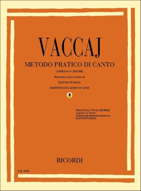 Cover: 9781480304703 | Practical Vocal Method (Vaccai) - High Voice | Soprano/Tenor - Book/CD