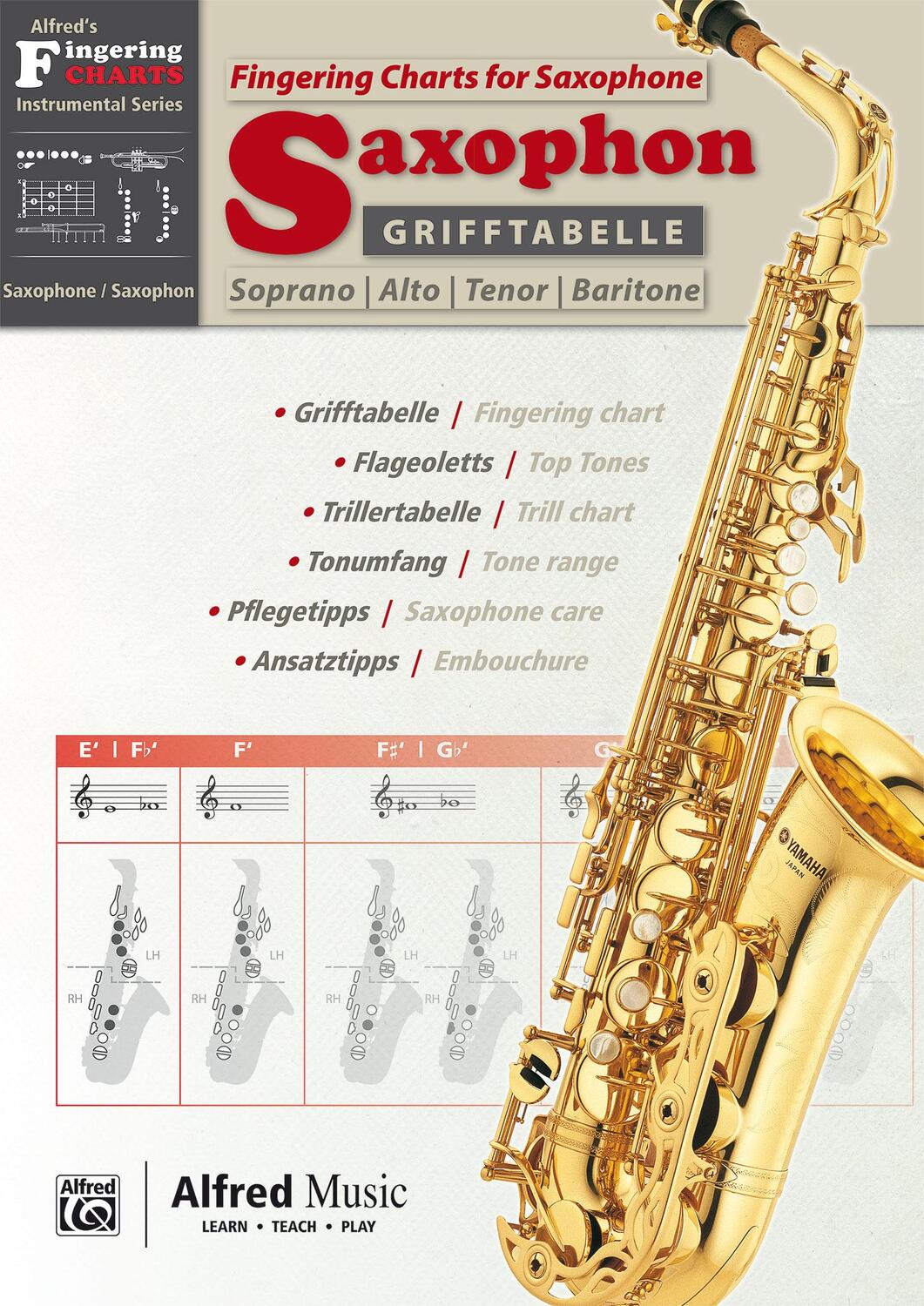 Cover: 9783943638639 | Grifftabelle Saxophon Fingering Charts Saxophone | Broschüre | Deutsch