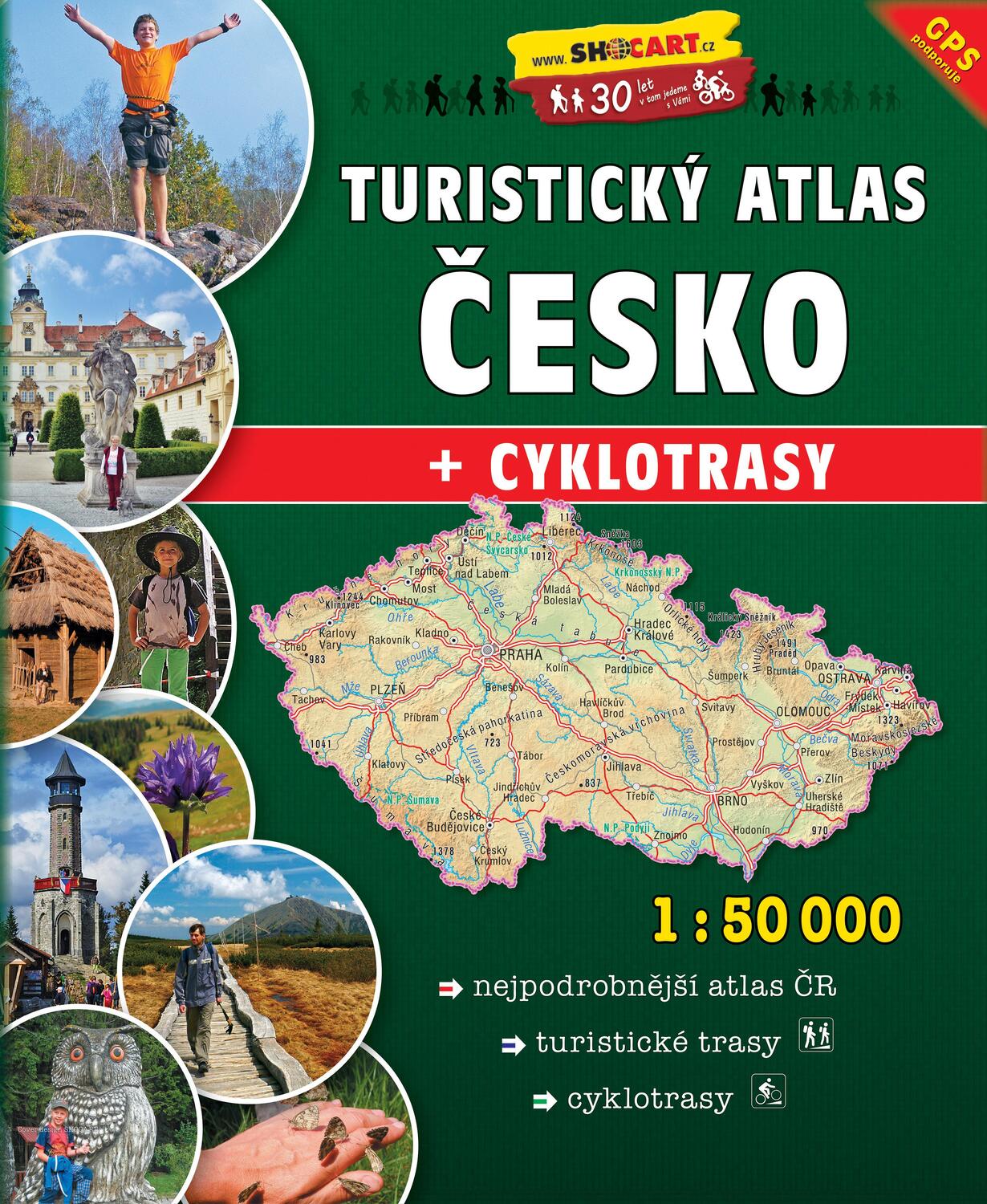 Cover: 9788072246687 | Turisticky Atlas Cesko 1 : 50 000 | + Cyklotrasy. Shocart Atlas | 2023