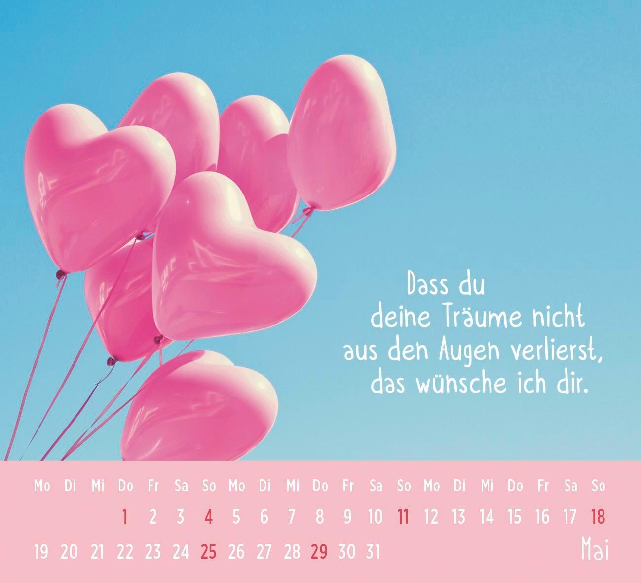 Bild: 4036442012215 | Mini-Kalender 2025: Der kleine Herzenswunschkalender | Groh Verlag