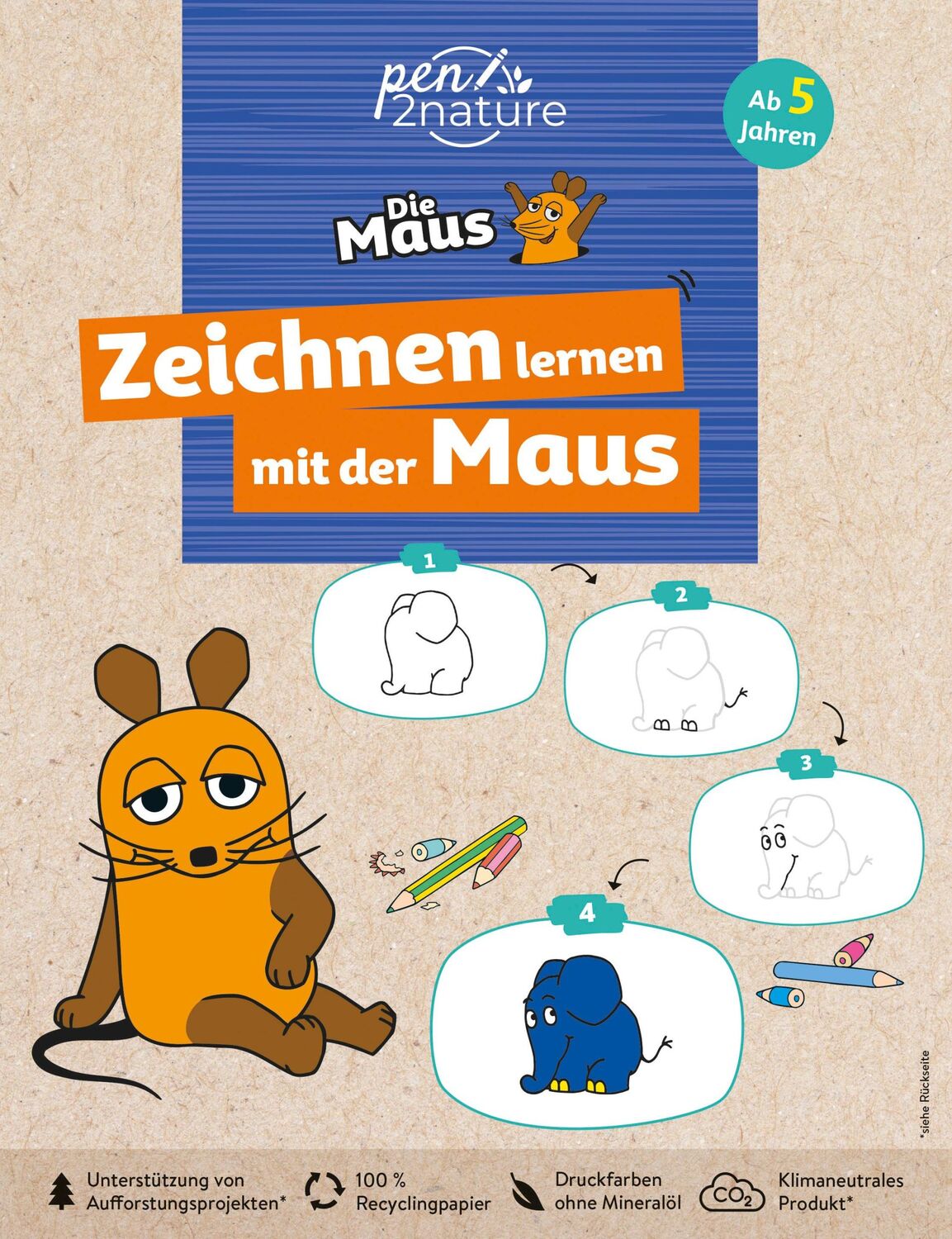 Cover: 9783987640544 | Zeichnen lernen mit der Maus. Zeichenschule für Kinder ab 5 Jahren