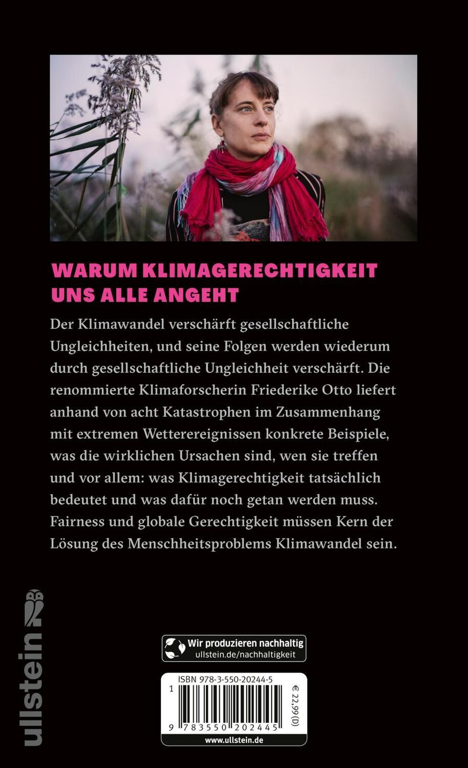 Rückseite: 9783550202445 | Klimaungerechtigkeit | Friederike Otto | Buch | 336 S. | Deutsch