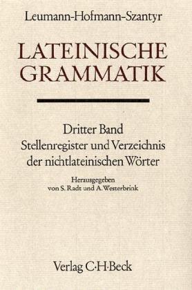 Cover: 9783406060724 | Lateinische Grammatik Bd. 3: Stellenregister und Verzeichnis der...