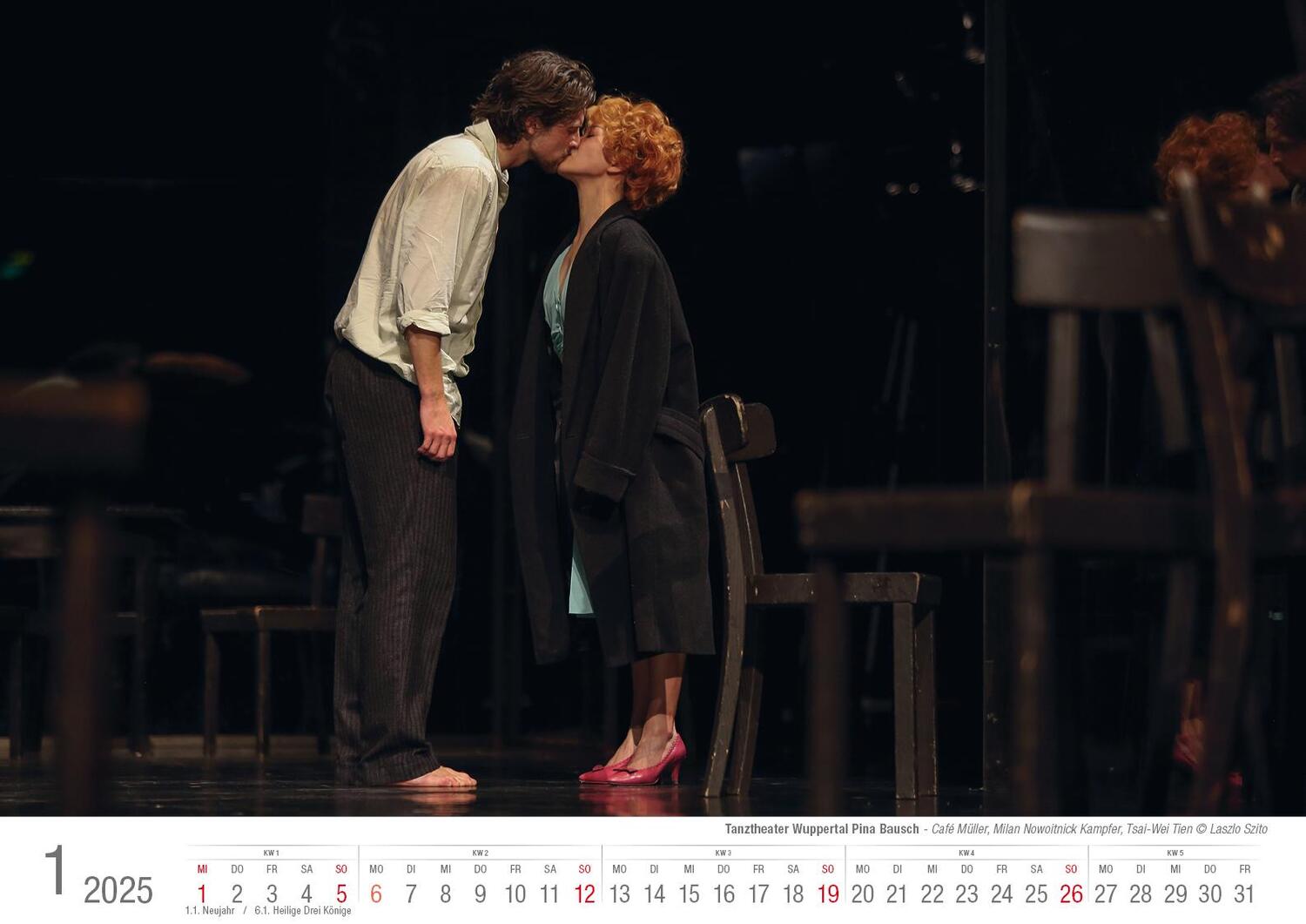 Bild: 9783965352377 | Tanztheater Wuppertal Pina Bausch 2025 Bildkalender A3 Spiralbindung