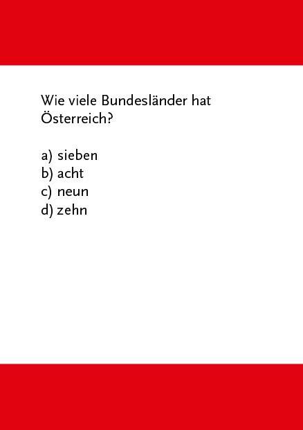 Bild: 4250364115179 | Das Österreich-Quiz | Christine Grän (u. a.) | Stück | Spiel | Deutsch