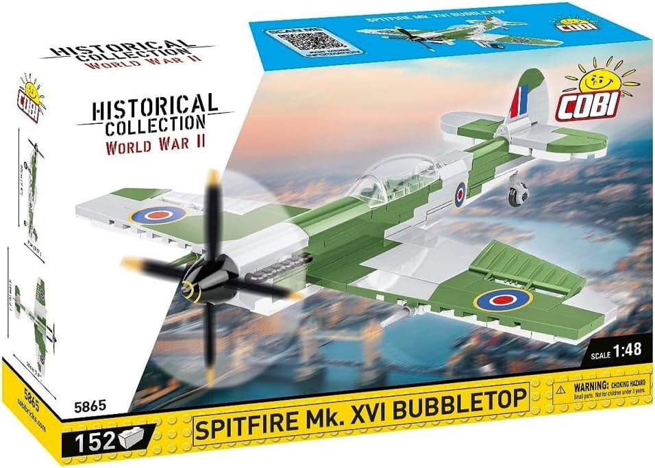 Cover: 5902251058654 | COBI Historical Collection 5865 - Spitfire Mk. XVI Bubbletop,...