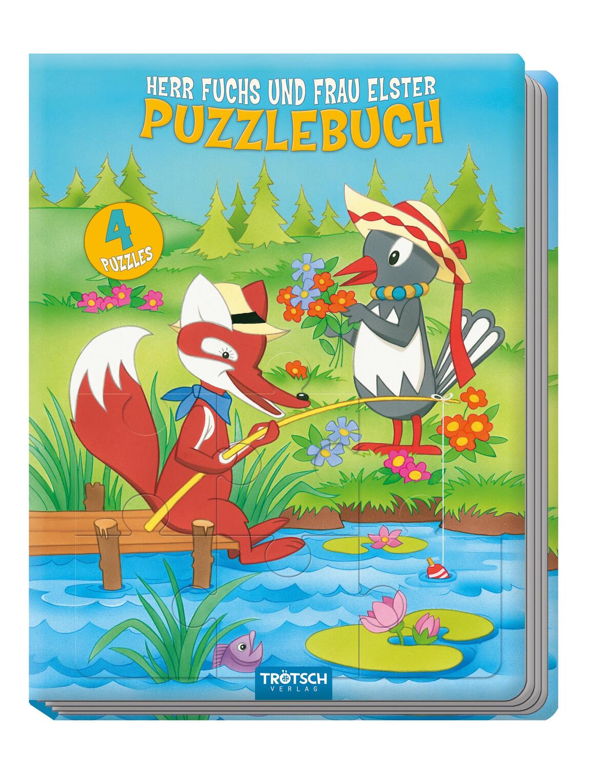 Cover: 9783957749482 | Trötsch Herr Fuchs und Frau Elster Puzzlebuch | Buch | Puzzlebuch