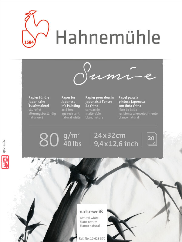 Cover: 4011367283704 | Hahnemühle Papier Sumi-e, 24 x 32 cm, 80 g/m² | 10628370 | 2023