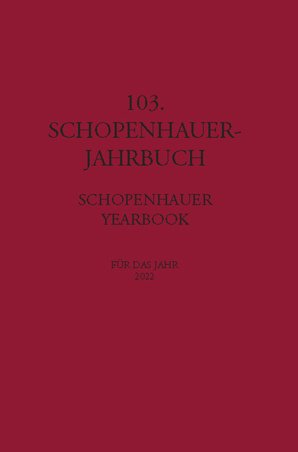 Cover: 9783826078590 | 103. Schopenhauer Jahrbuch | für das Jahr 2022 | Koßler (u. a.) | Buch