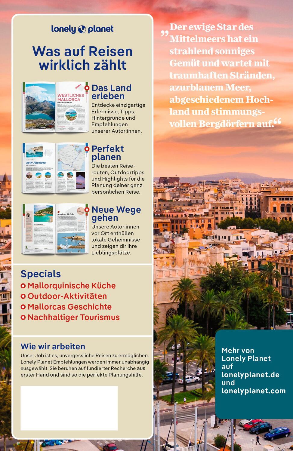 Rückseite: 9783575011077 | LONELY PLANET Reiseführer Mallorca | Laura Mcveigh | Taschenbuch