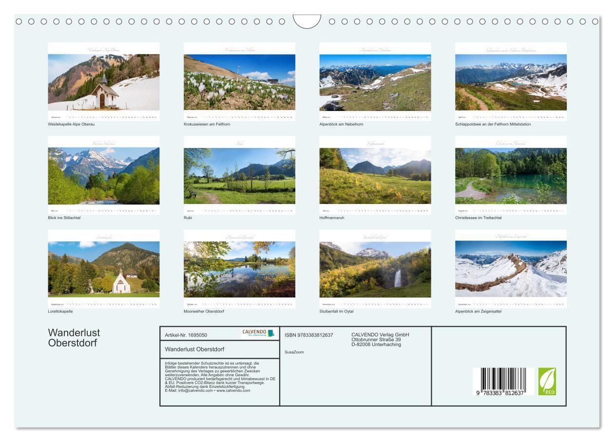 Bild: 9783383812637 | Wanderlust Oberstdorf (Wandkalender 2025 DIN A3 quer), CALVENDO...