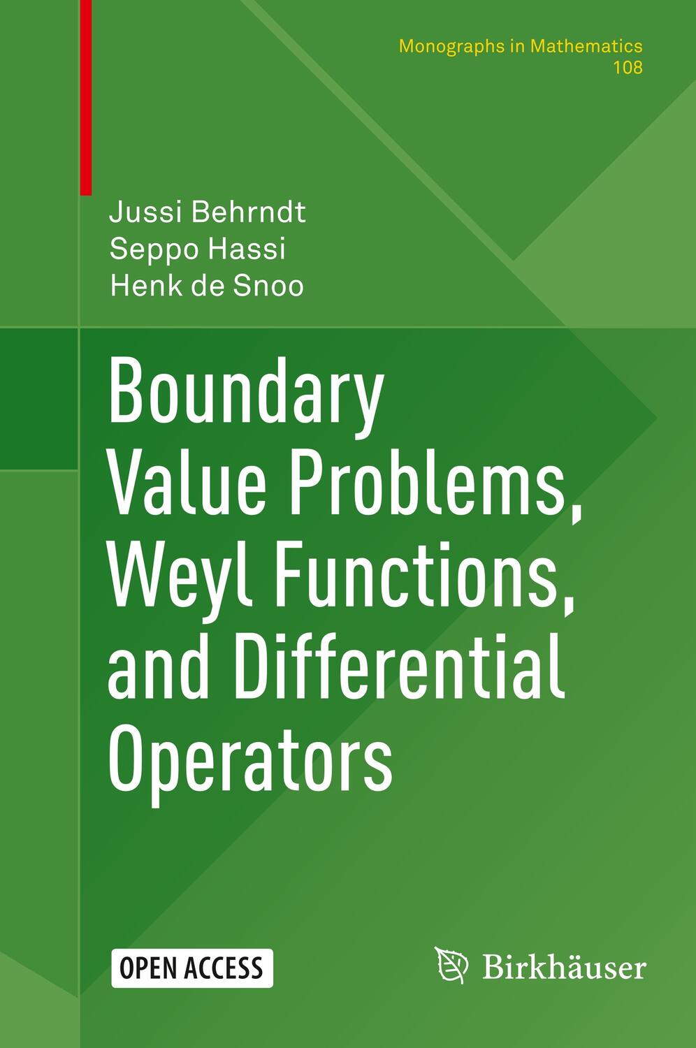 Cover: 9783030367138 | Boundary Value Problems, Weyl Functions, and Differential Operators