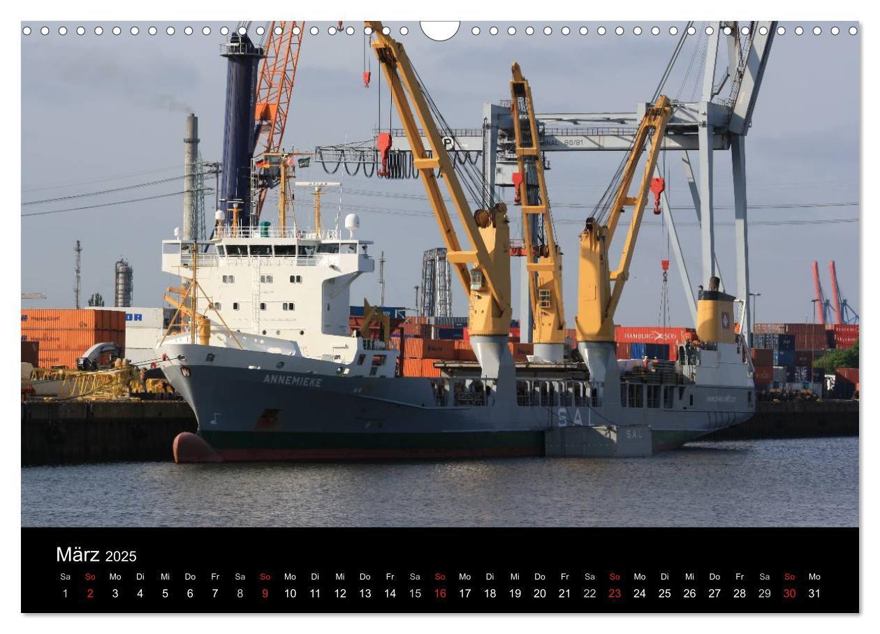 Bild: 9783435693368 | Schiffe auf der Elbe (Wandkalender 2025 DIN A3 quer), CALVENDO...