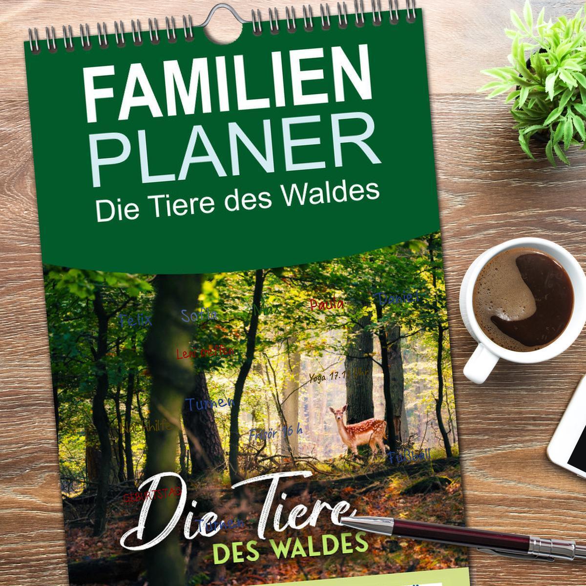 Bild: 9783457097557 | Familienplaner 2025 - Die Tiere des Waldes mit 5 Spalten...