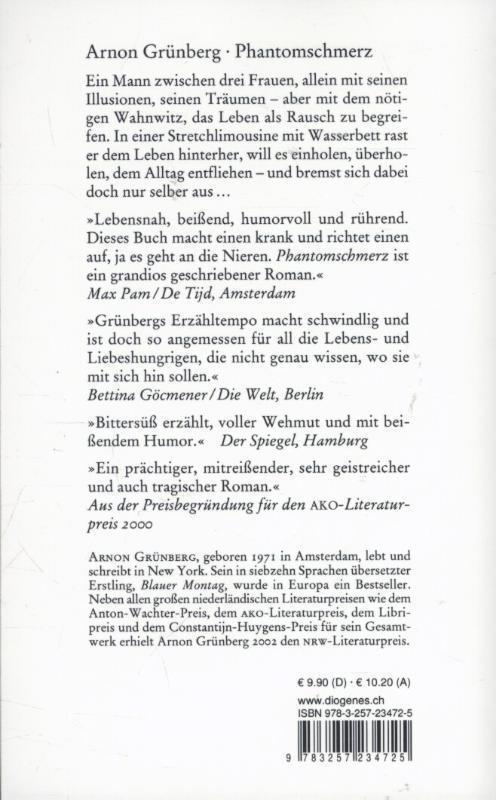 Rückseite: 9783257234725 | Phantomschmerz | Arnon Grünberg | Taschenbuch | Diogenes Taschenbücher