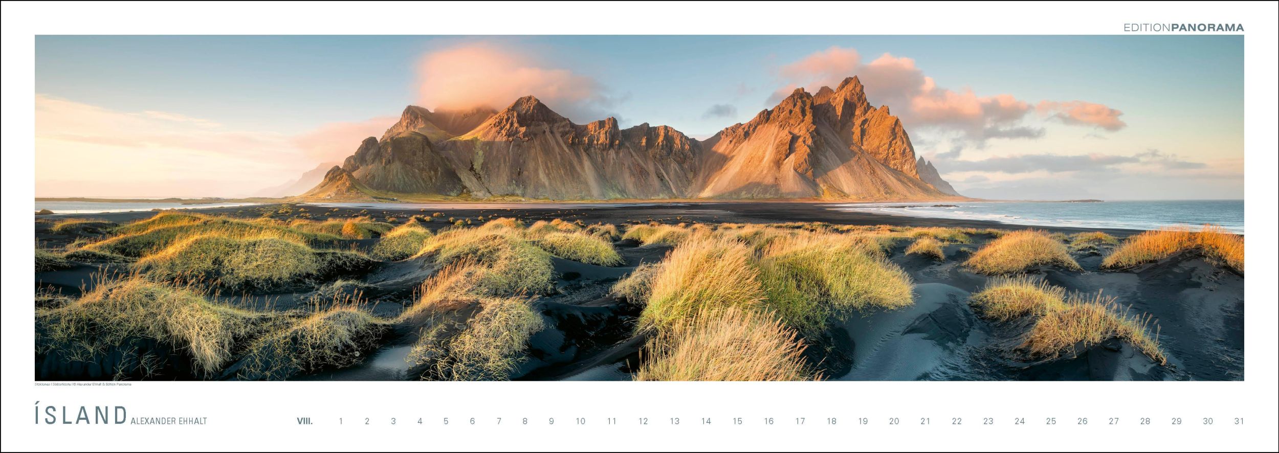 Bild: 9783898236232 | ISLAND | NEU 2024 - Immerwährender Panorama-Kalender, 110 x 39 cm